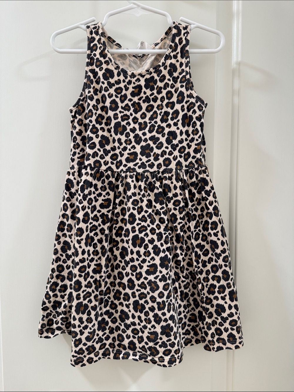 H&M Beige and Black Leopard Print Tank Dress